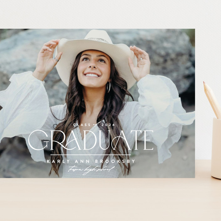 Class Picture Grand Graduation Announcements by Erin L. Wilson Minted