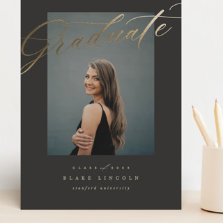Glamed Foil-Pressed Graduation Announcements