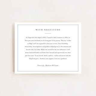 with gratitude Graduation Insert Cards