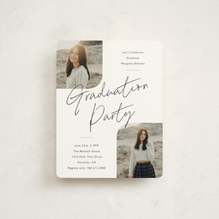 Rounded Double Graduation Insert Cards