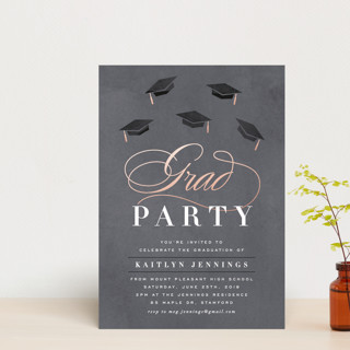 Grad Caps Petite Graduation Announcements