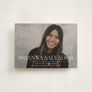 Modern Crest Petite Graduation Announcements