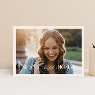 Vintage Border Petite Graduation Announcements