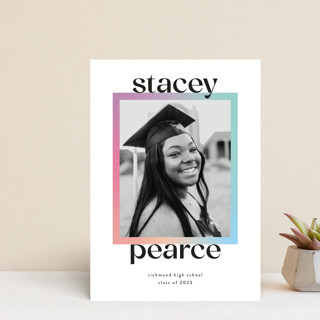 Gradient Frame Petite Graduation Announcements