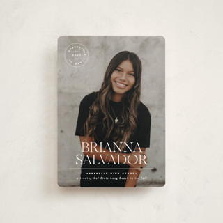 Modern Crest Petite Graduation Announcements