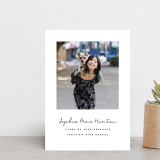 simple squared Petite Graduation Announcements