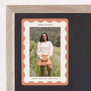 wavy frame Graduation Announcement Magnets