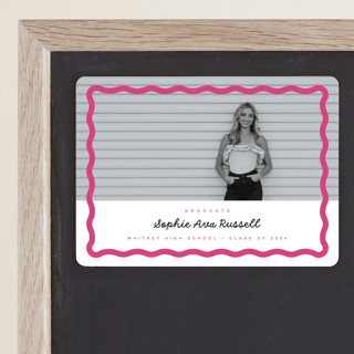 wavy border Graduation Announcement Magnets