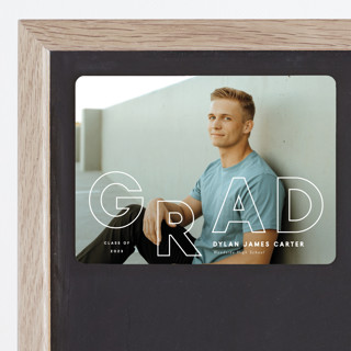 A Star Graduation Announcement Magnets