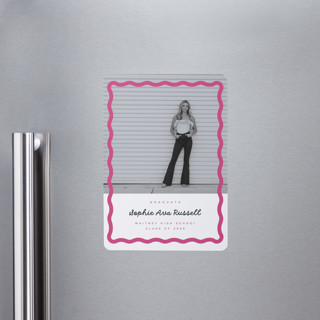 wavy border Graduation Announcement Magnets