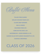 New Style Graduation Menu Signs
