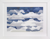 Metallic mountain silhouette Fine Art Prints