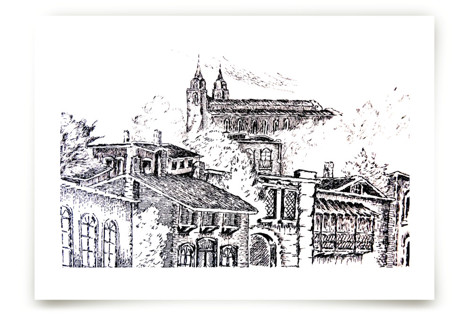 Colonial VIllage Art Prints