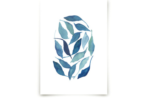 Blue Leaves Art Prints