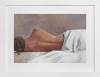 Draped Figure Study in White Fine Art Prints