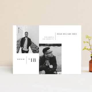 Double Gallery Grad Graduation Announcement Postcards