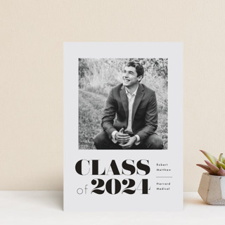 clean Graduation Announcement Postcards