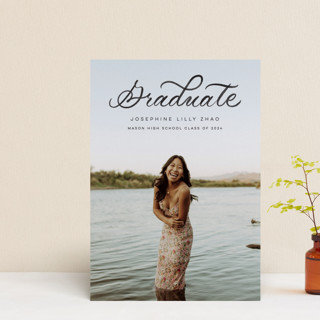 Classic Lettering Graduation Announcement Postcards