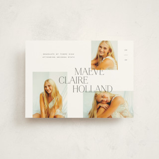 editorial serif Graduation Announcement Postcards