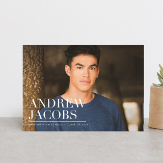 Simple Stack Graduation Announcement Postcards