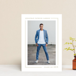 Simply Serene Graduation Announcement Postcards