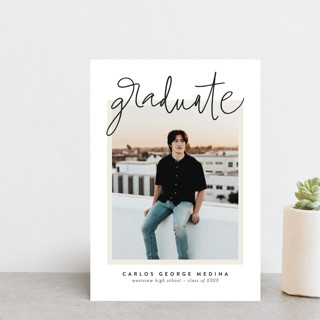 Signature Script Graduation Announcement Postcards