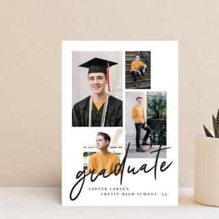 Mood Board Graduation Announcement Postcards