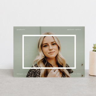 Framed overlay Graduation Announcement Postcards