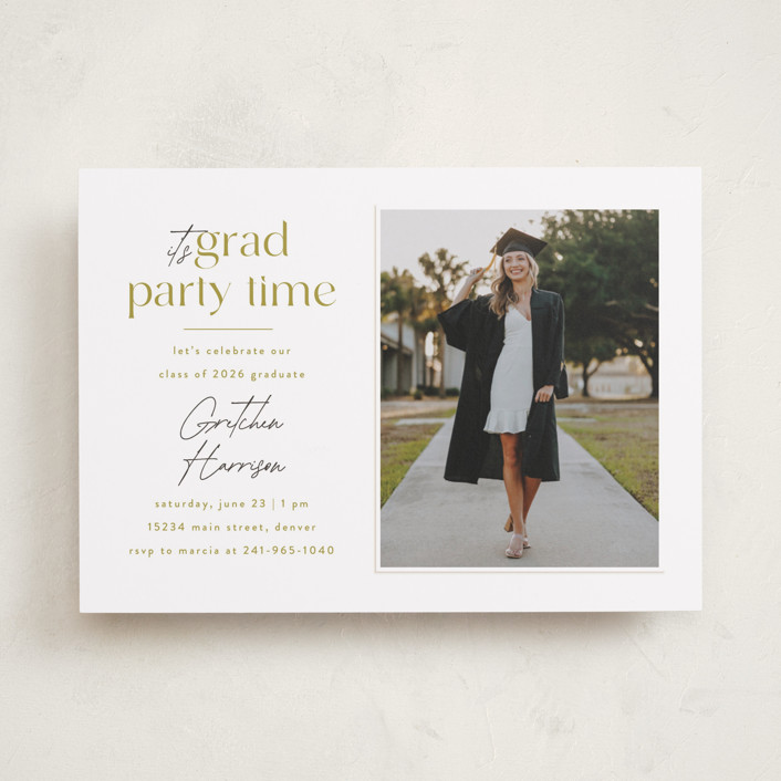 grad party card Join Us Graduation Party Invitation main image 1