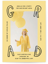 Outlined Graduation Party Invitations