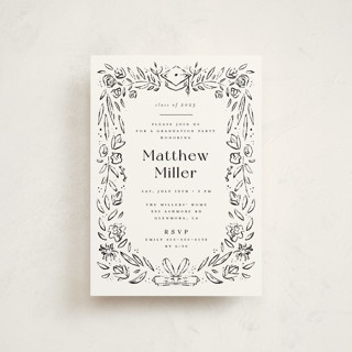 Hand-drawn Grad Frame Graduation Party Invitation Postcards