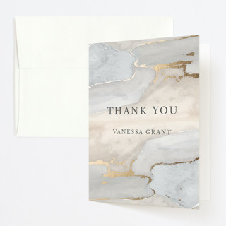Watercolor Camo Graduate Foil-Pressed Graduation Thank You Cards