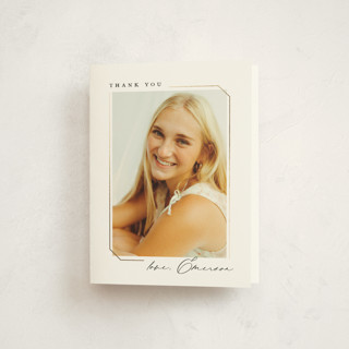 Simply Sweet Frame Foil-Pressed Graduation Thank You Cards