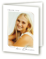 Simply Sweet Frame Foil-Pressed Graduation Thank You Cards