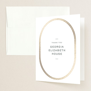 Scholarly Foil-Pressed Graduation Thank You Cards