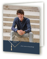 Grad Grid Foil-Pressed Graduation Thank You Cards