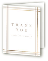 Traditional Plaid Foil-Pressed Graduation Thank You Cards