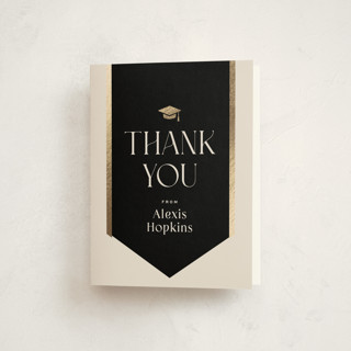 Graduation Stole Foil-Pressed Graduation Thank You Cards