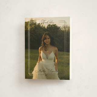 Minimalist Elegance Foil-Pressed Graduation Thank You Cards