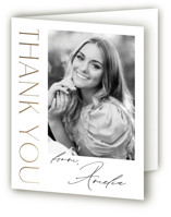Business Class Foil-Pressed Graduation Thank You Cards