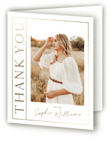 Grad Grid Foil-Pressed Graduation Thank You Cards