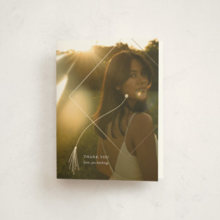 Gilded Cap Foil-Pressed Graduation Thank You Cards