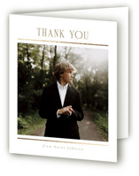 In Line Foil-Pressed Graduation Thank You Cards