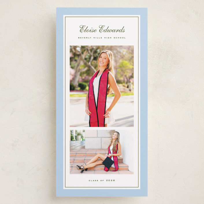 Sage Tall Graduation Announcements by Wildfield Paper Co | Minted
