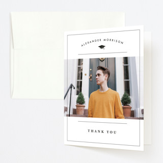 Fine Lines Graduation Thank You Cards