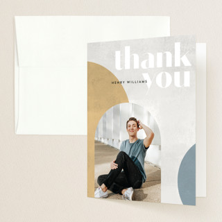 Abstract Stone Graduation Thank You Cards