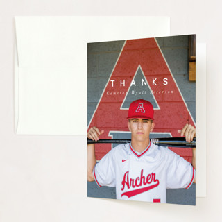 Simple Grad Graduation Thank You Cards