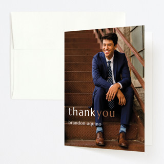 Grateful Grad Graduation Thank You Cards