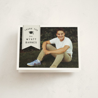 grad ribbon Graduation Thank You Cards