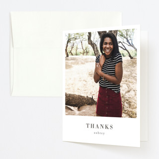 Stacked Banner Graduation Thank You Cards